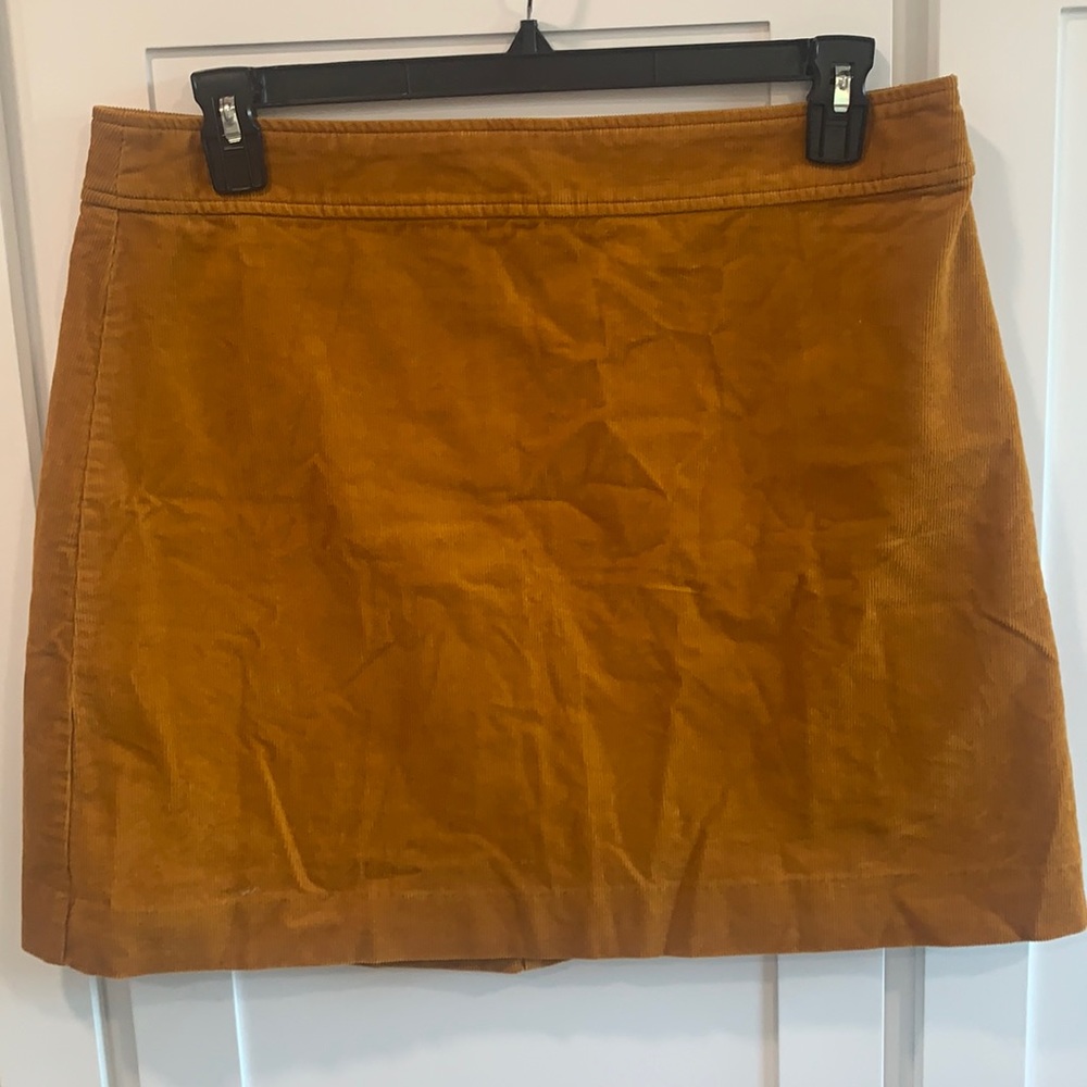 J. Crew Brown tan Corduroy Mini Skirt womens 14